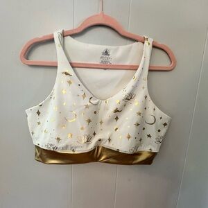 Jasmine Aladdin White and Gold Sports Bra